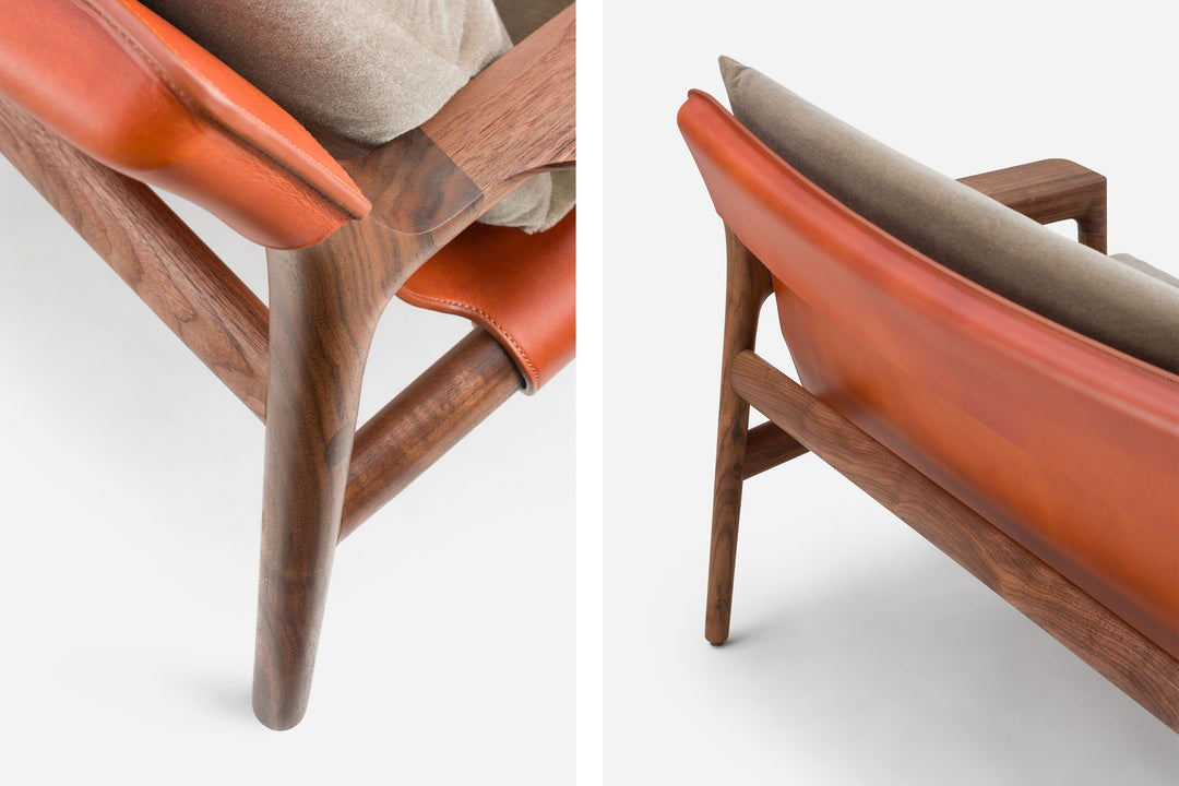 DANISH OILED WALNUT & DARK TAN LEATHER & BYRAM 361 (MODEL: MZ)