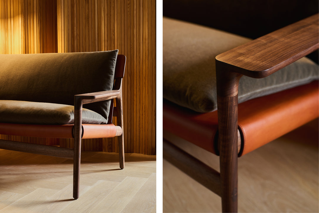 DANISH OILED WALNUT & DARK TAN LEATHER & BYRAM 361 (MODEL: MZ)