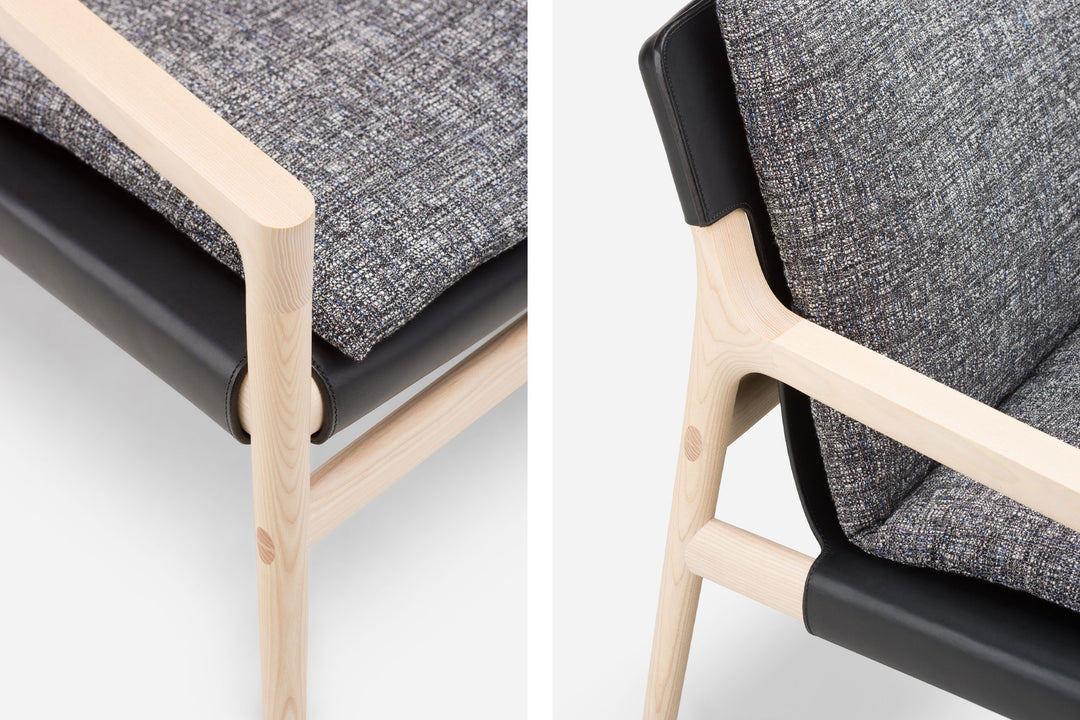 WHITE OILED ASH & BLACK LEATHER & SONAR 173