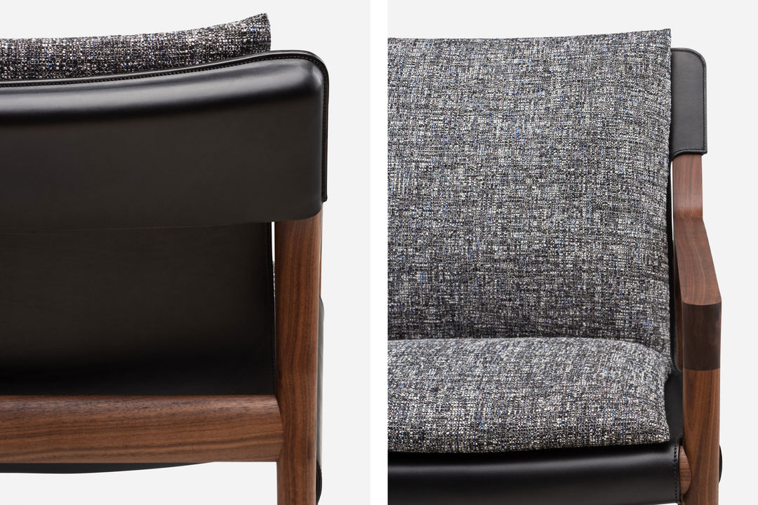 DANISH OILED WALNUT & BLACK LEATHER & SONAR 173