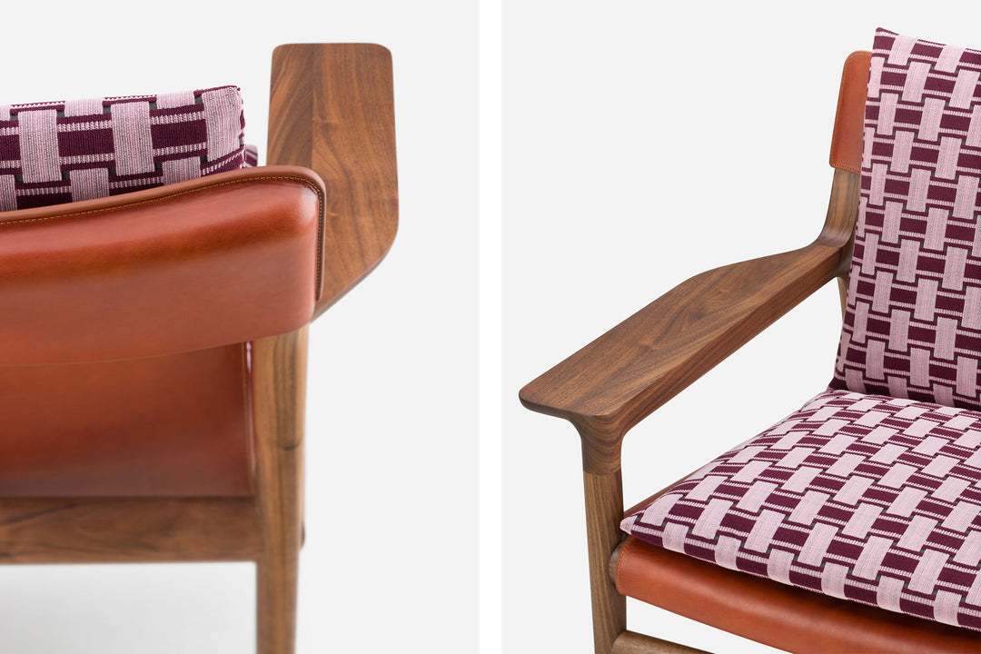 DANISH OILED WALNUT & DARK TAN LEATHER & ZADE 660