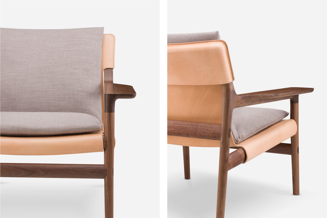 DANISH OILED WALNUT & NATURAL LEATHER & BASE 004