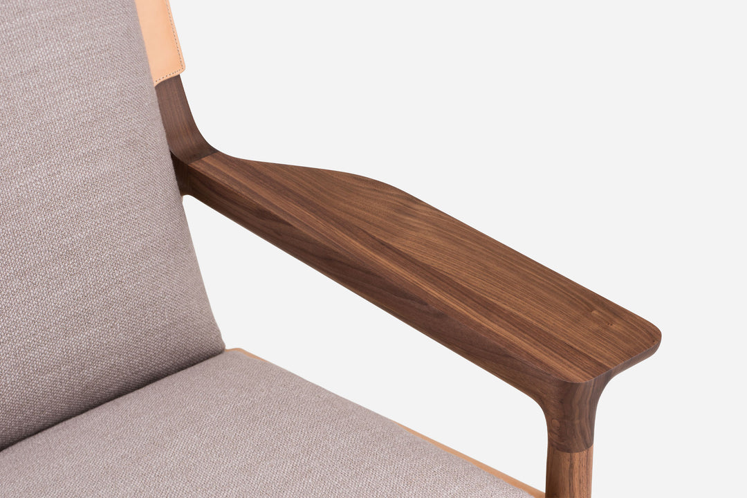 DANISH OILED WALNUT & NATURAL LEATHER & BASE 004