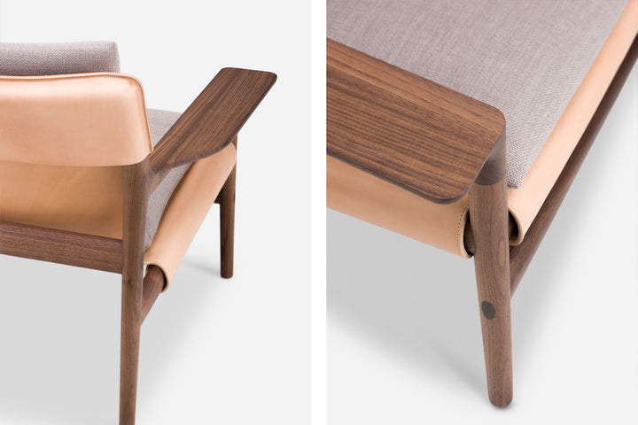 DANISH OILED WALNUT & NATURAL LEATHER & BASE 004