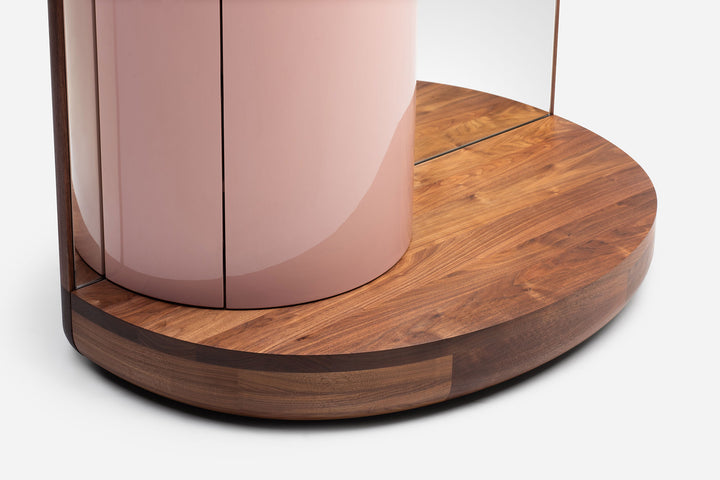 DANISH OILED WALNUT & DUSTY ROSE GLOSS LACQUER 