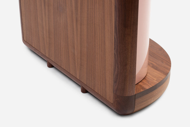 DANISH OILED WALNUT & DUSTY ROSE GLOSS LACQUER 