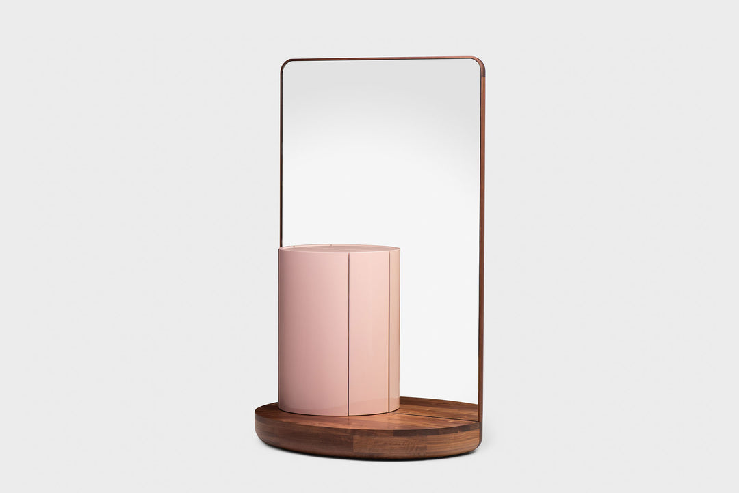 DANISH OILED WALNUT & DUSTY ROSE GLOSS LACQUER 