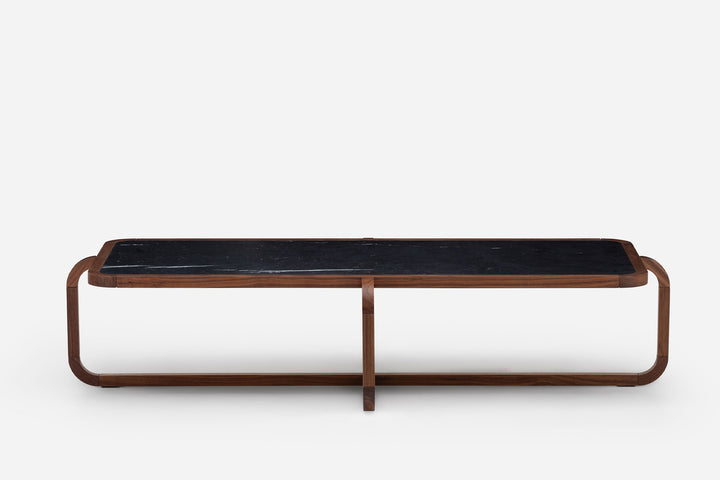 DANISH OILED WALNUT & BLACK MARQUINA MARBLE (MODEL: GM)