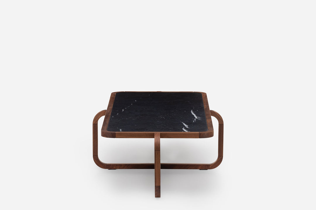 DANISH OILED WALNUT & BLACK MARQUINA MARBLE (MODEL: GM)