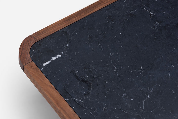 DANISH OILED WALNUT & BLACK MARQUINA MARBLE (MODEL: GM)