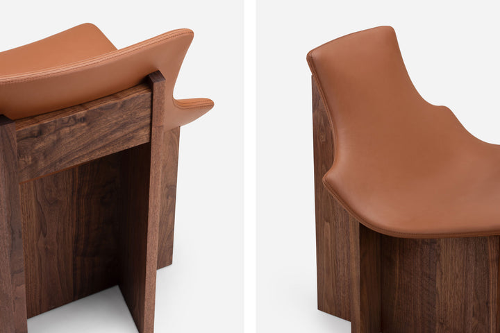 DANISH OILED WALNUT & BROWN NATURAL GRAIN LEATHER