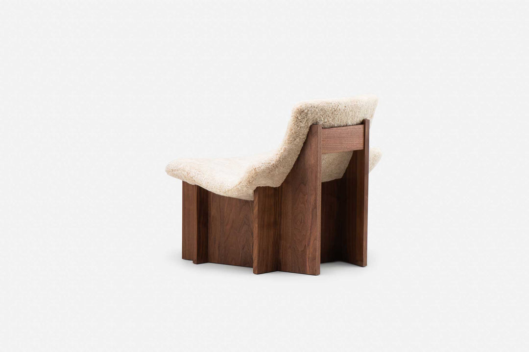 DANISH OILED WALNUT & MOHAWI CURLY WOOL SHEEPSKIN