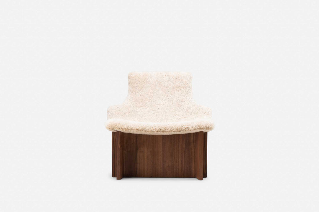 DANISH OILED WALNUT & MOHAWI CURLY WOOL SHEEPSKIN