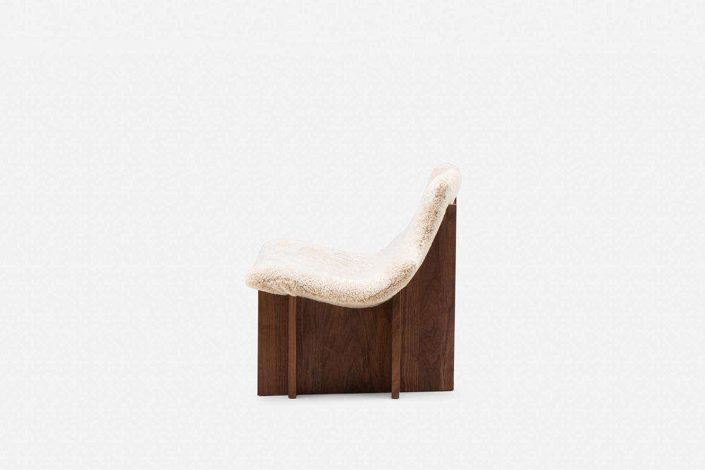 DANISH OILED WALNUT & MOHAWI CURLY WOOL SHEEPSKIN