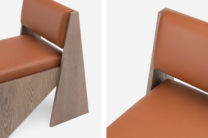 OXIDISED OAK & BROWN NATURAL GRAIN LEATHER