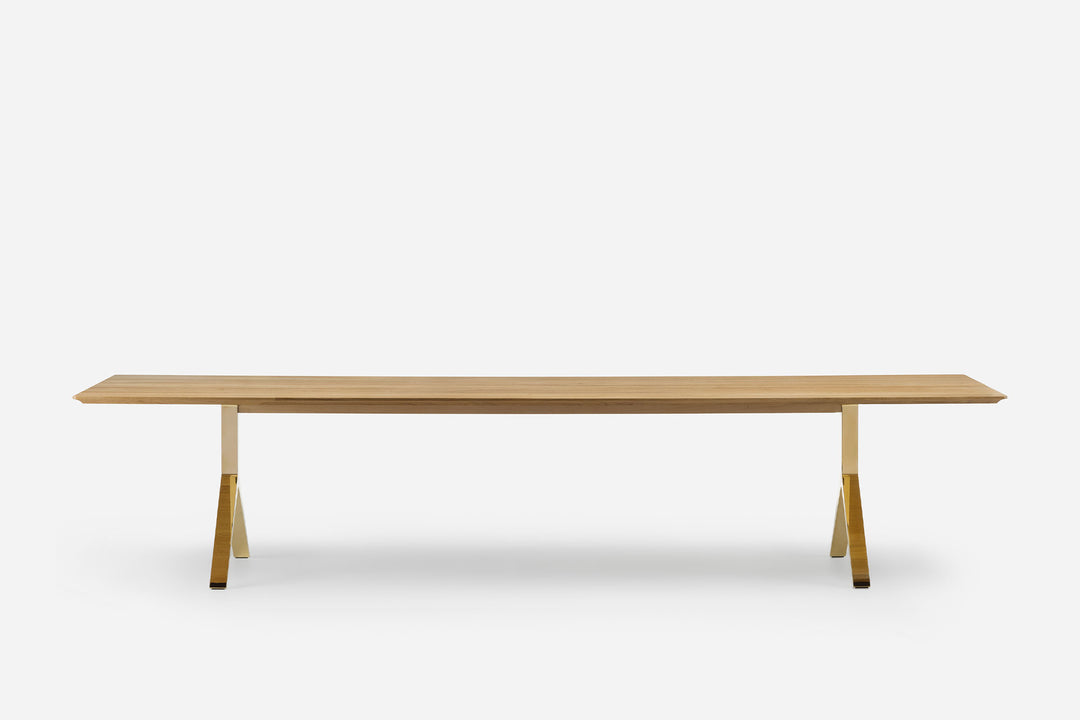 WHITE OILED OAK & BRASS (MODEL: J)