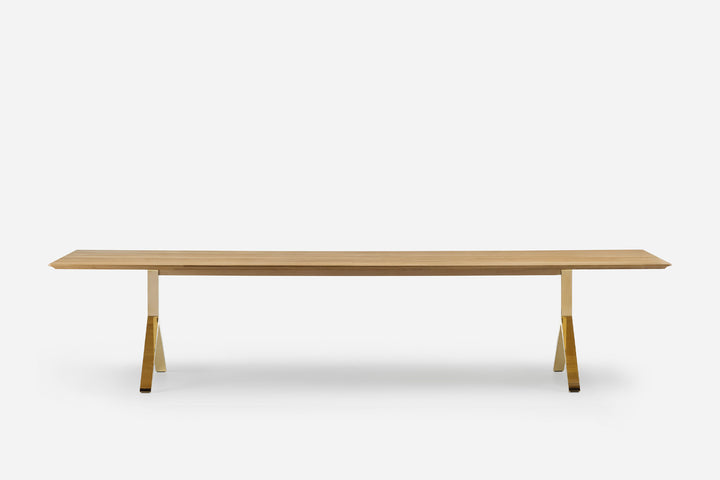 WHITE OILED OAK & BRASS (MODEL: J)