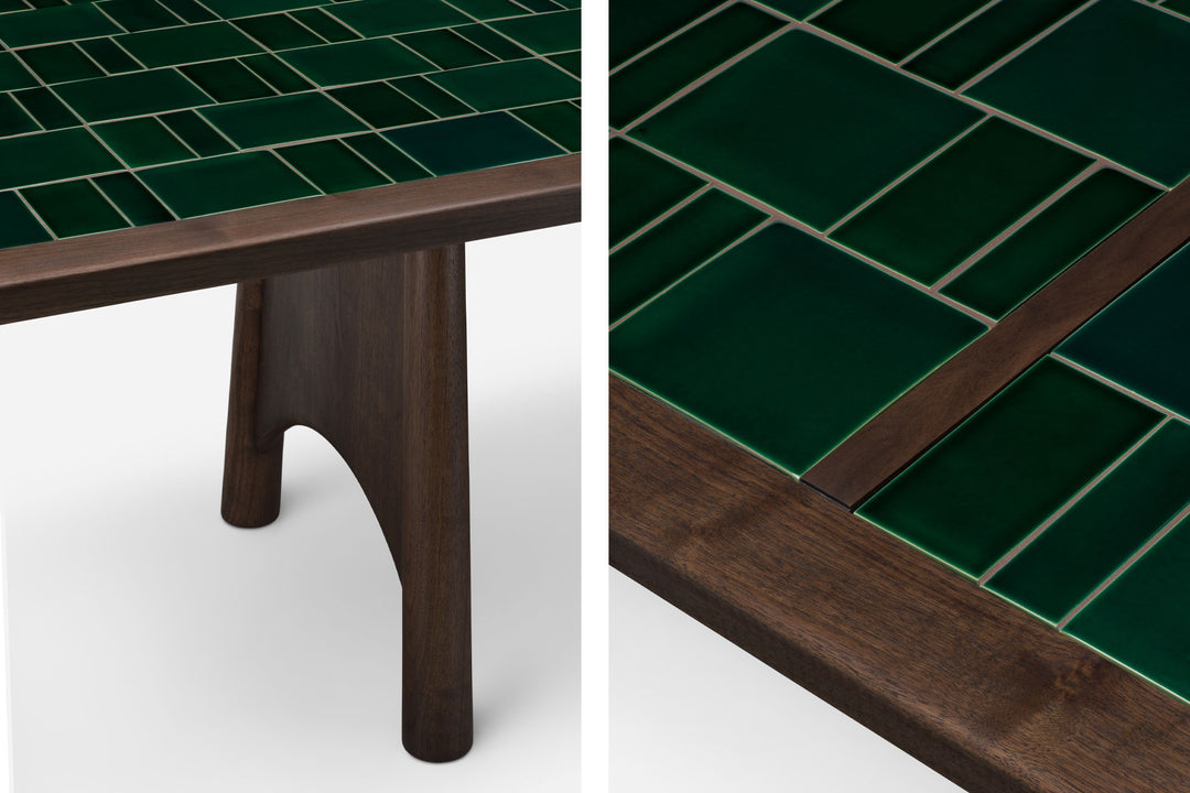 BLACK OILED WALNUT & GREEN TILE (MODEL: L)