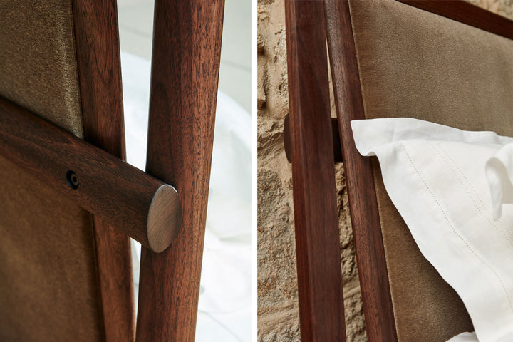 TWENTY-FIVE UPHOLSTERED BED