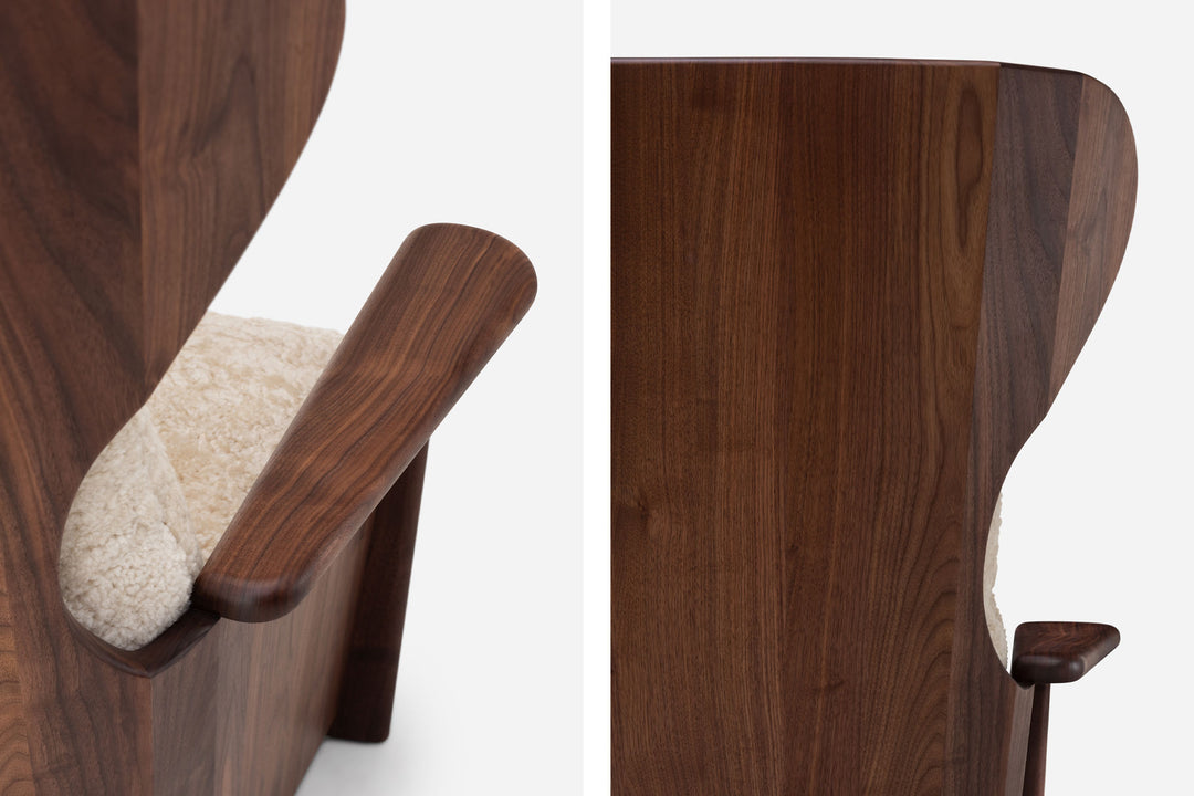 DANISH OILED WALNUT & MOHAWI SHEEPSKIN