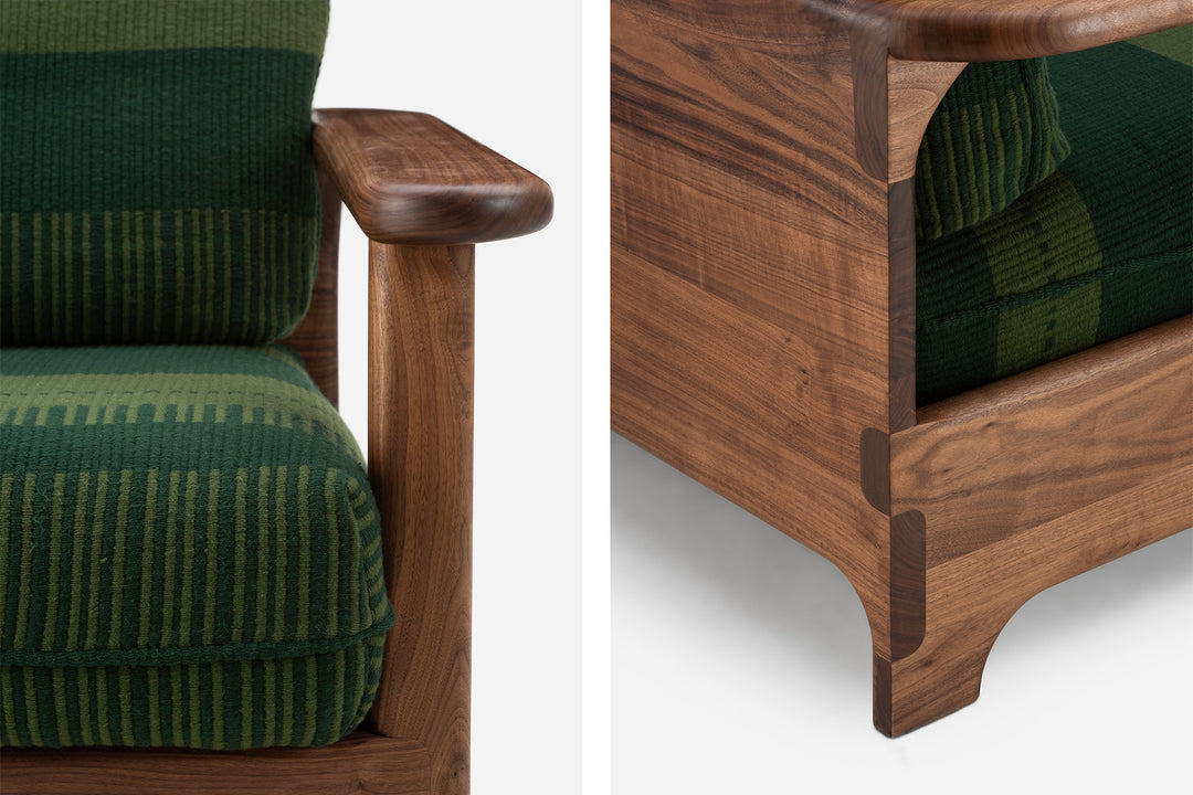 DANISH OILED WALNUT & MANTA LIDO VERDE ESCURO / VERDE TROPA