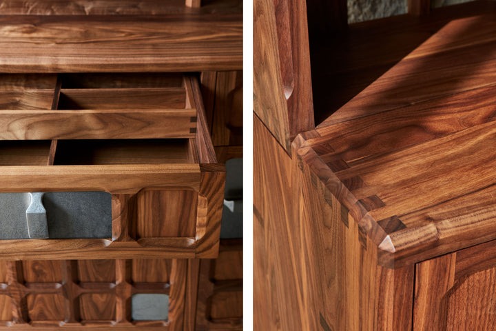 DANISH OILED WALNUT & GREY CERAMIC (MODEL: LF)