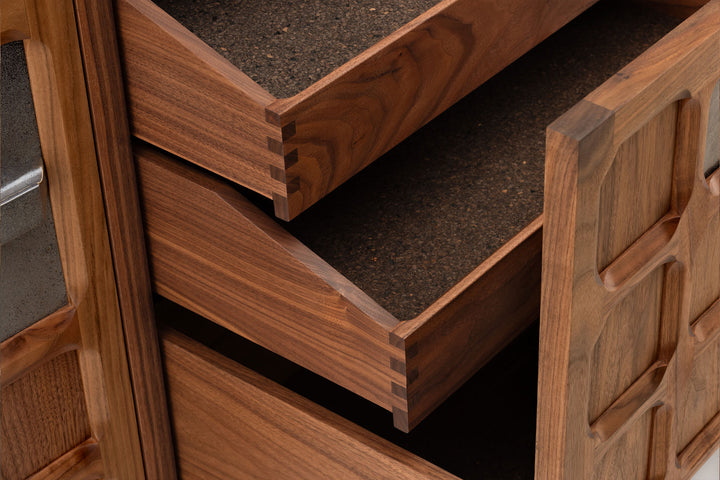 DANISH OILED WALNUT & GREY CERAMIC (MODEL: MF)