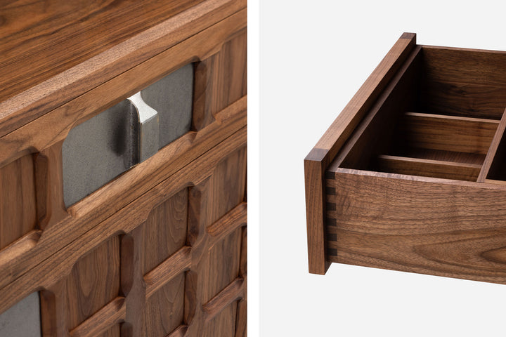 DANISH OILED WALNUT & GREY CERAMIC (MODEL: LF)