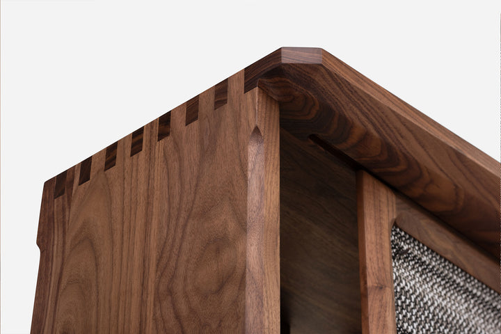 DANISH OILED WALNUT & GREY CERAMIC & CATARINA RICCABONA PANELS (MODEL: LFN)