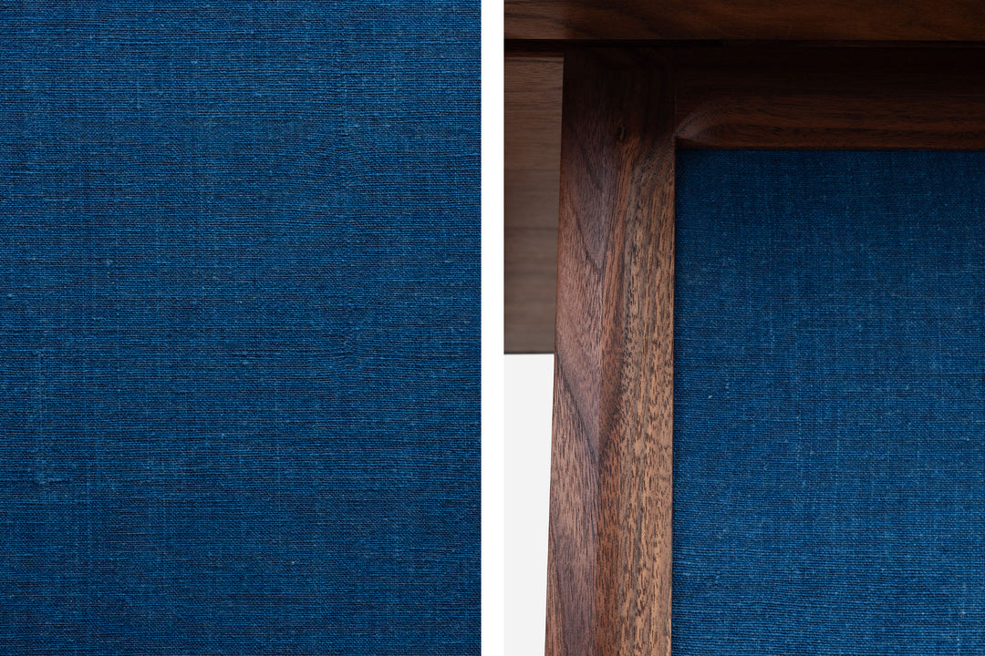 DANISH OILED WALNUT & INDIGO FLORES TEXTILE LINEN (MODEL: LF)