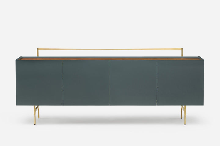 DANISH OILED WALNUT & BAY GLOSS HDF & BRUSHED BRASS