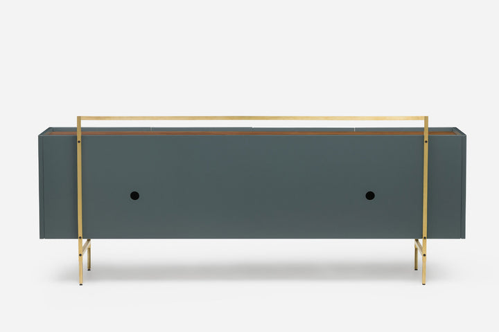 DANISH OILED WALNUT & BAY GLOSS HDF & BRUSHED BRASS