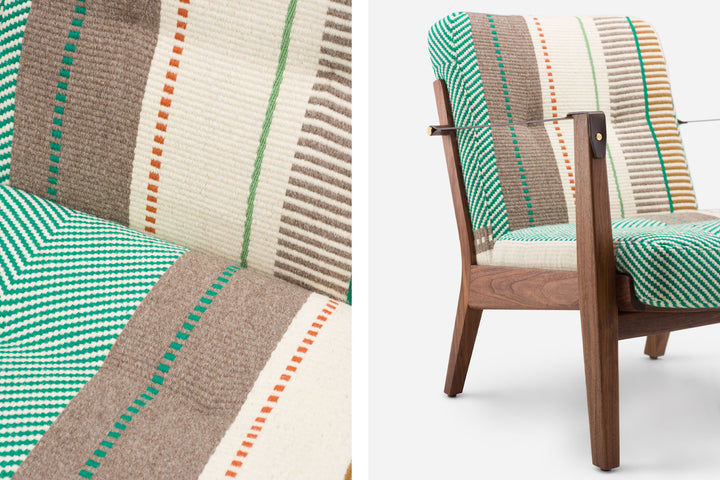 DANISH OILED WALNUT & MANTA ESPINHADA VERDE & BROWN LEATHER STRAPS