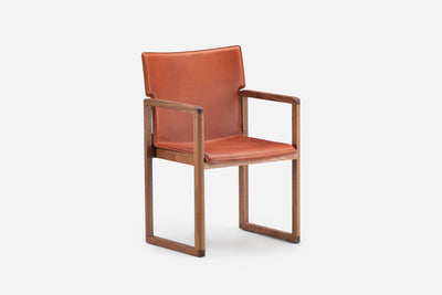 DANISH OILED WALNUT & DARK TAN LEATHER