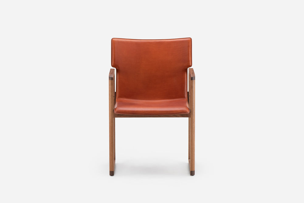 DANISH OILED WALNUT & DARK TAN LEATHER