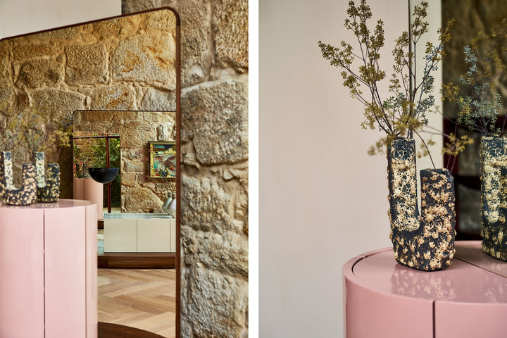 DANISH OILED WALNUT & DUSTY ROSE GLOSS LACQUER 