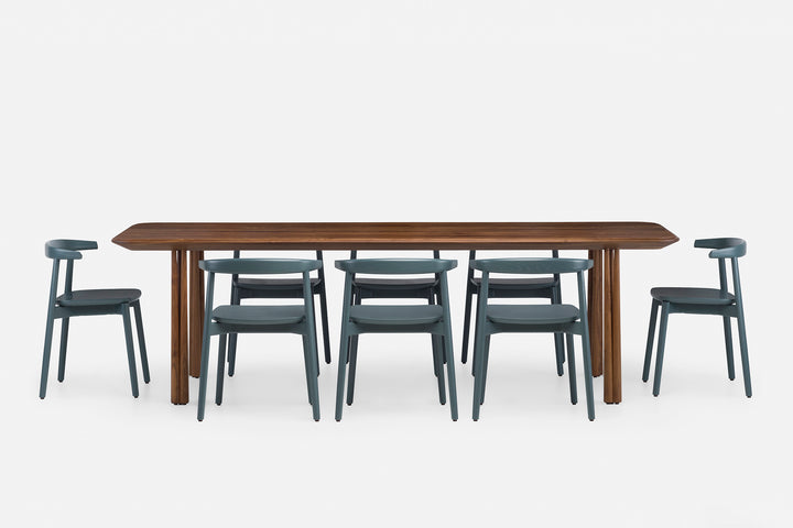 DANISH OILED WALNUT (MODEL L + ANDO CHAIR IN BAY PAINTED ASH)