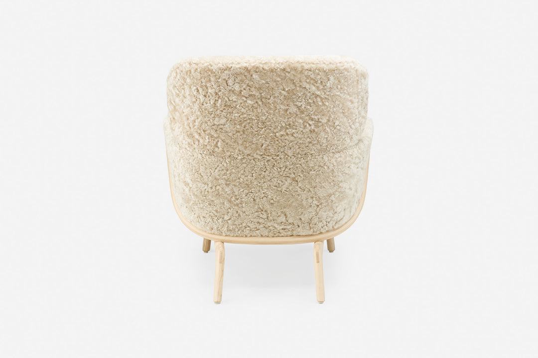 WHITE OILED ASH & MOHAWI CURLY SHEEPSKIN