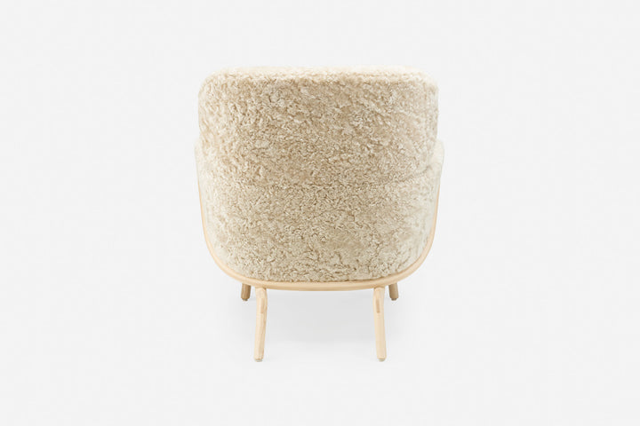 WHITE OILED ASH & MOHAWI CURLY SHEEPSKIN