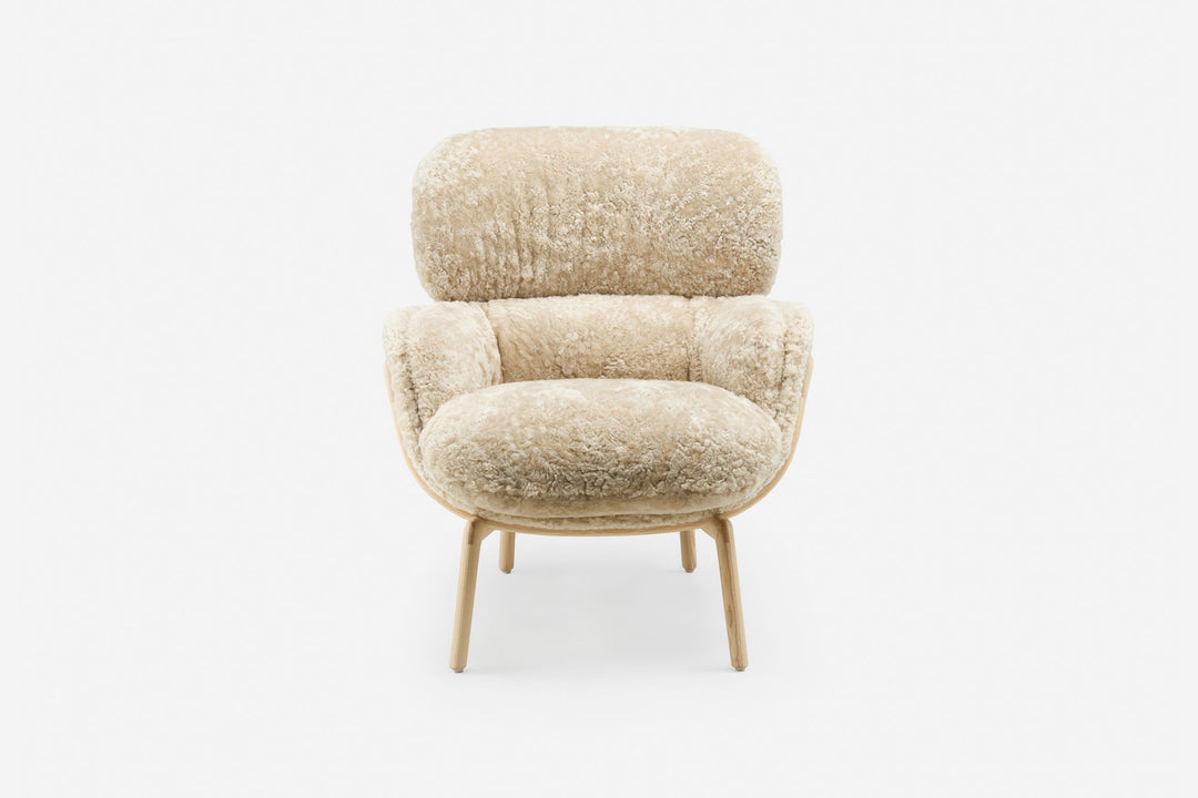 WHITE OILED ASH & MOHAWI CURLY SHEEPSKIN