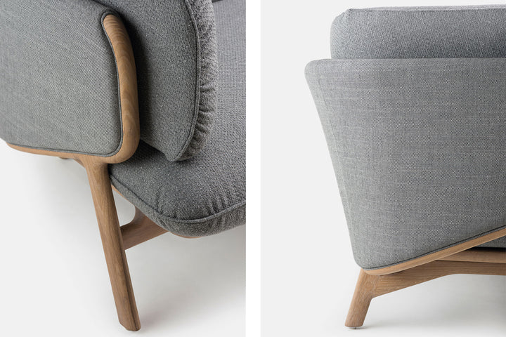 WHITE OILED OAK & SUNNIVA 2 242 (SHELL) & PILOT 132 (CUSHIONS). (MODEL: L)