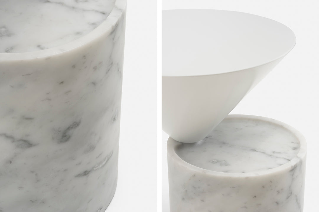 CARRARA MARBLE & WHITE GLOSS HDF