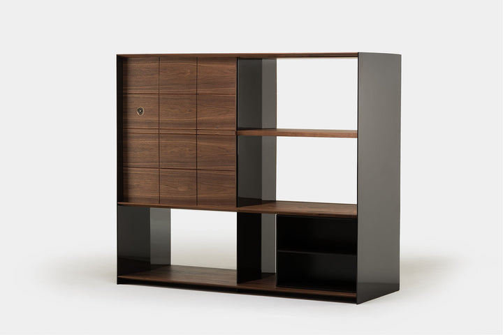 DANISH OILED WALNUT & BLACK GLOSS HDF