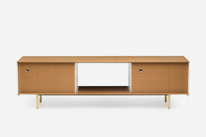 OCHRE PAINTED ASH & BONE GLOSS HDF