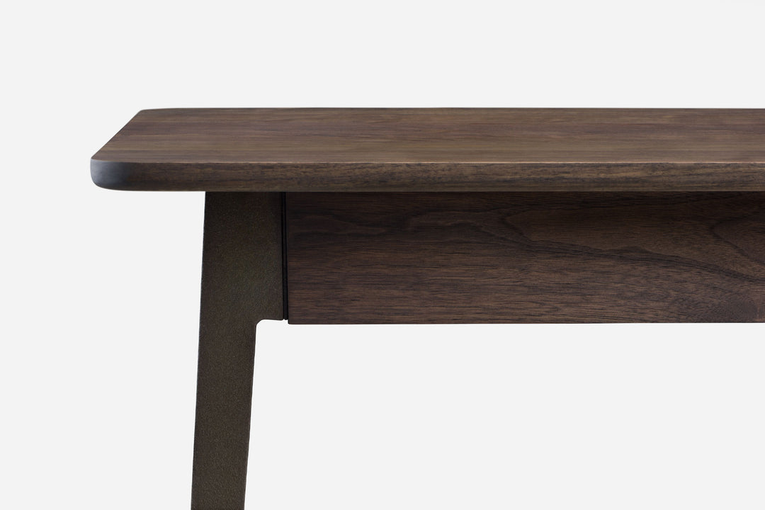 BLACK OILED WALNUT & CAST IRON