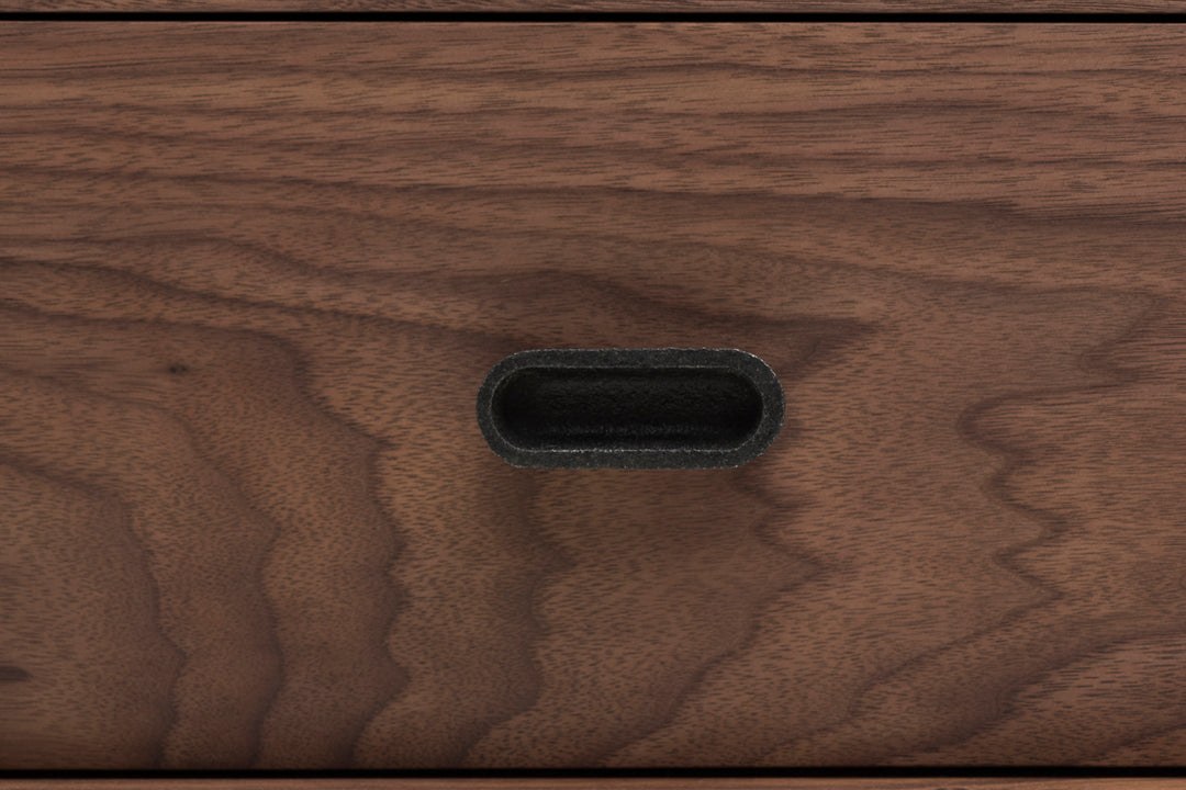 DANISH OILED WALNUT & CAST IRON