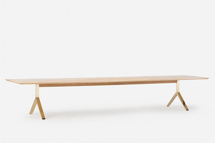 DANISH OILED ASH & POLISHED BRASS (MODEL: V)