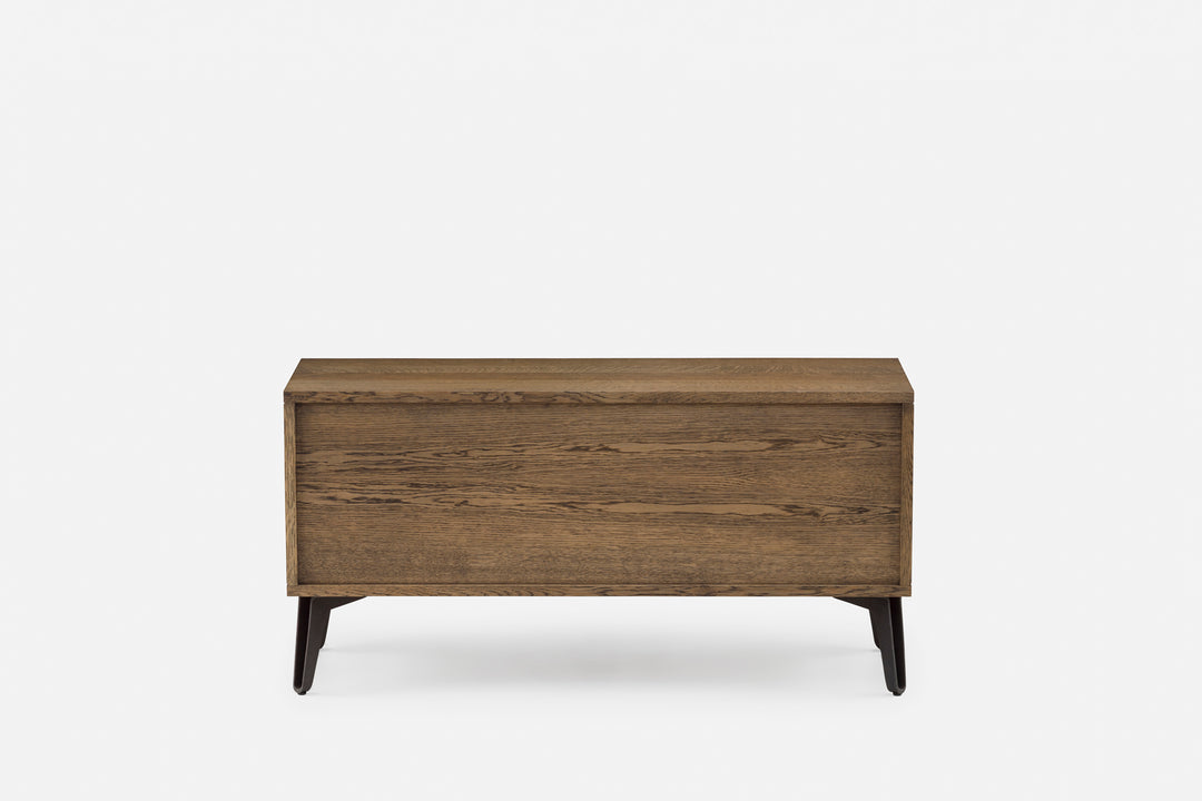 BLACK OILED OAK & CAST IRON