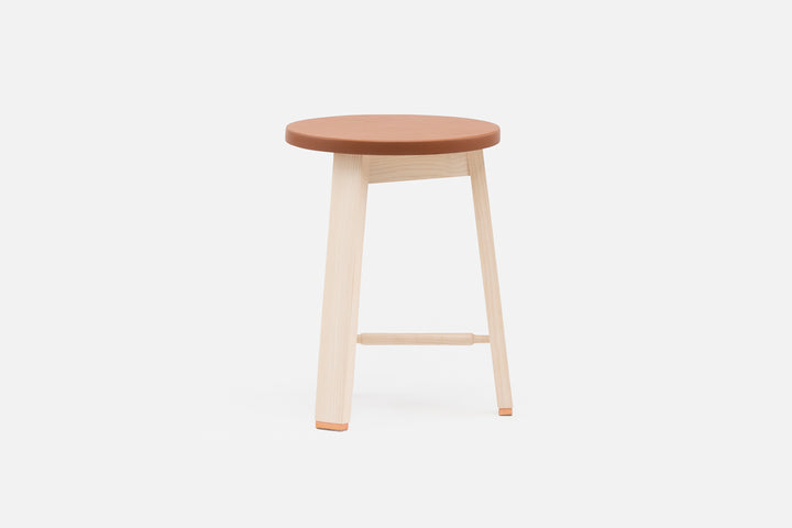 WHITE OILED ASH & BROWN NATURAL GRAIN LEATHER