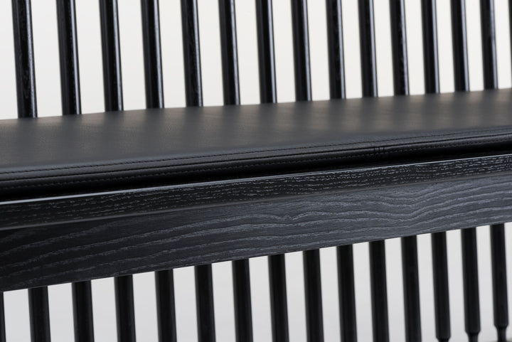 BLACK PAINTED ASH (+ OPTIONAL SEAT PAD IN BLACK NATURAL GRAIN LEATHER)